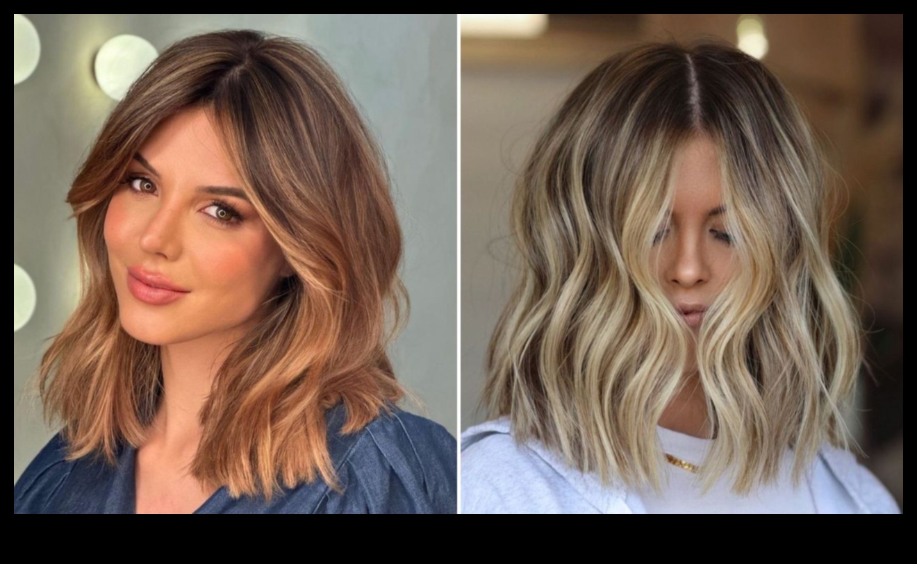 Balayage Bliss: Îmbunătățiți-vă părul de lungime medie cu culoare